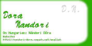 dora nandori business card